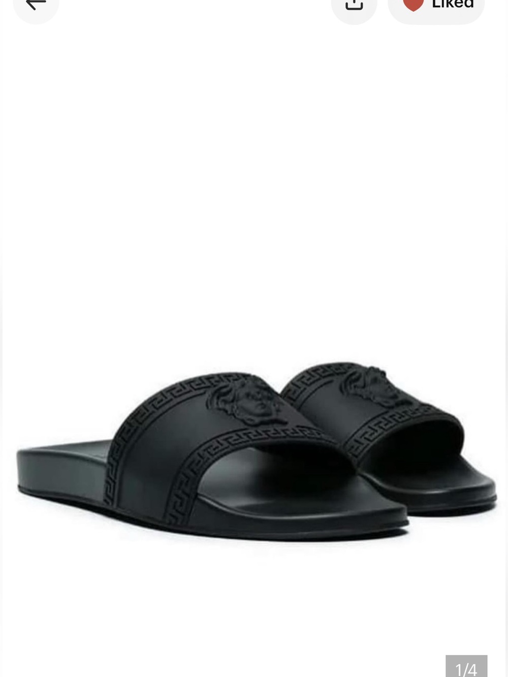 Versace Medusa Slides Logo Embossed